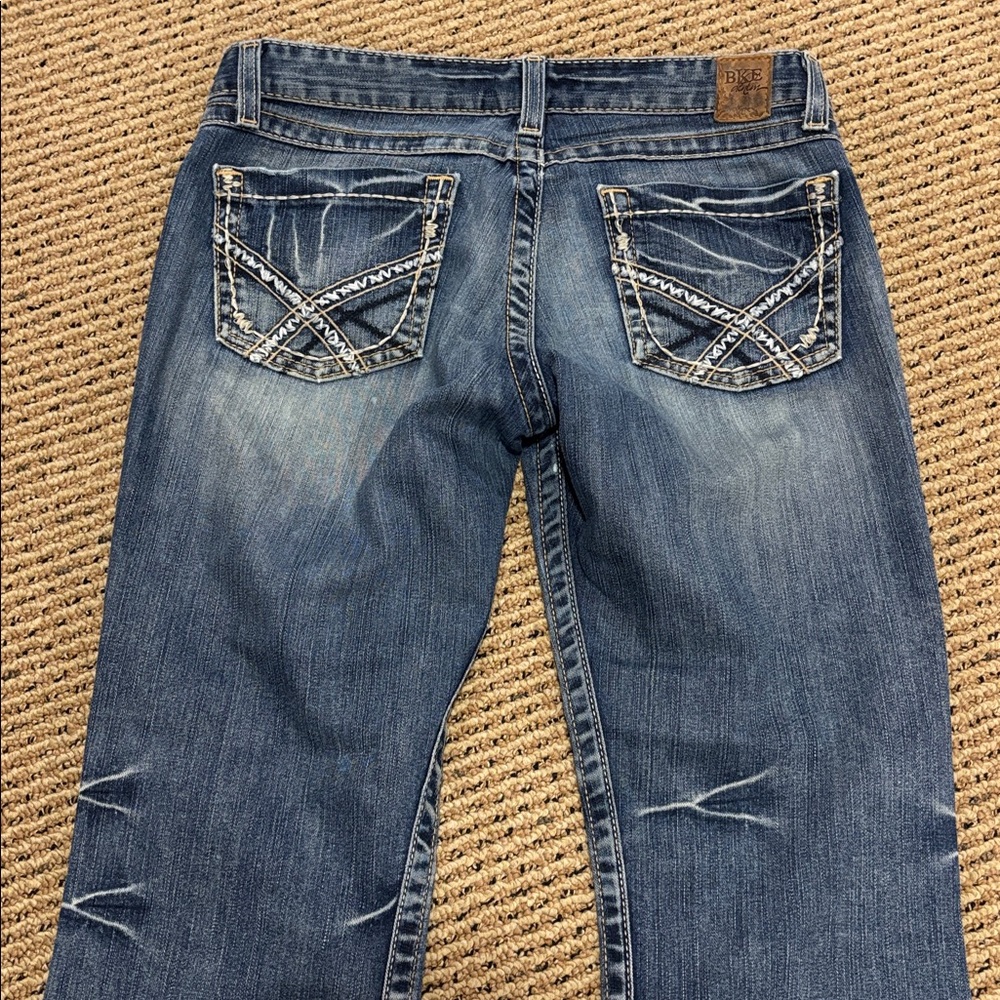 BKE Flare Wide Leg Blue Jeans - Picture 4 of 10